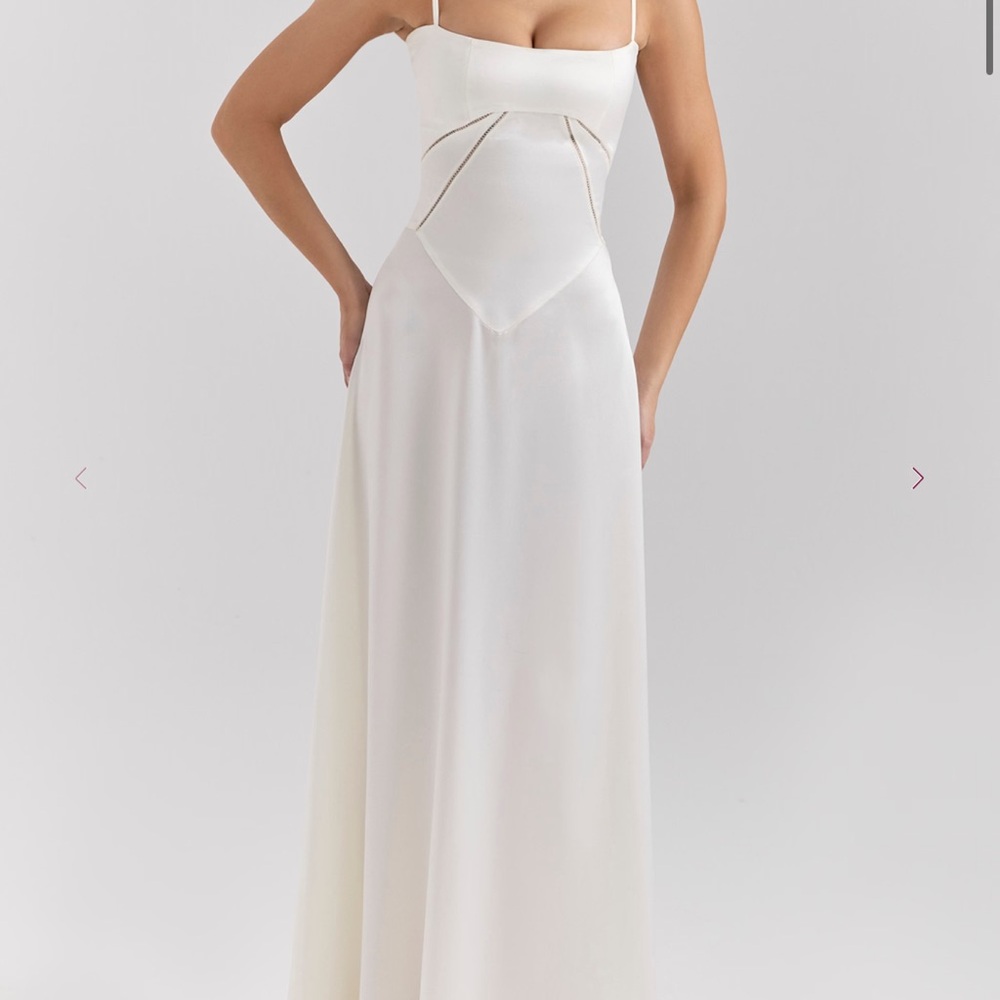 House of CB Elegant White Maxi Dress